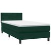 vidaXL Sommier &agrave; lattes de lit et matelas vert fonc&eacute; 100x210cm velours