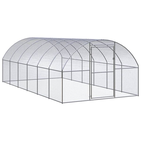 vidaXL Poulailler d'ext&eacute;rieur 3x6x2 m Acier galvanis&eacute;