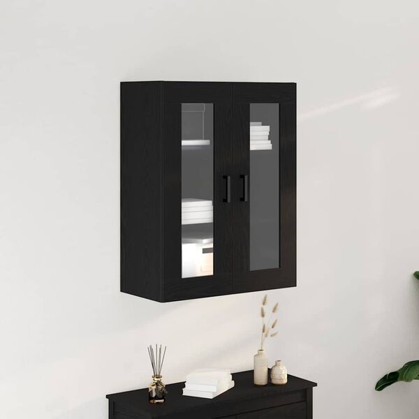 vidaXL Meuble mural Chêne noir 69,5 x 34 x 90 cm Bois d'ingénierie