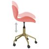 vidaXL Chaises pivotantes &agrave; manger lot de 2 Rose Velours