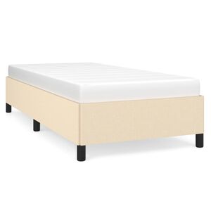 vidaXL Cadre de lit sans matelas cr&egrave;me 90x200 cm tissu