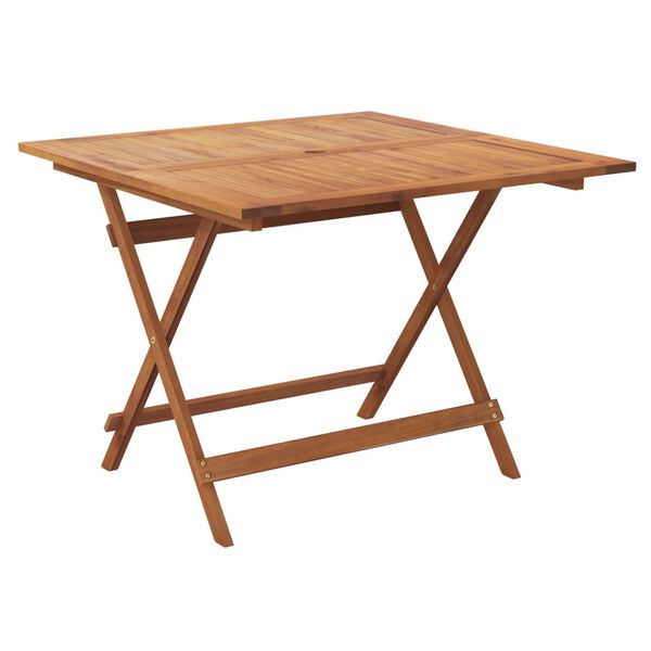 vidaXL Table pliable de jardin 90x90x75 cm bois d'acacia solide