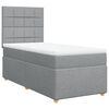 vidaXL Sommier à lattes de lit avec matelas gris clair 80x200 cm tissu