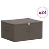 vidaXL Bo&icirc;te de rangement 24 pcs Gris 50 x 30 x 25 cm Tissu intiss&eacute;