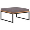 vidaXL Repose-pied avec coussin 66x66x36 cm Bois d'acacia Gris fonc&eacute;