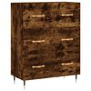 vidaXL Buffet haut Chêne fumé 69,5x34x180 cm Bois d'ingénierie