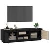 vidaXL Meuble TV Noir 140x35x40 cm Bois de pin massif