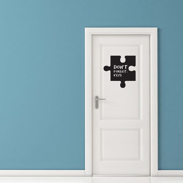 WALPLUS Autocollant de d&eacute;coration tableau noir Puzzle 54x54 cm Noir