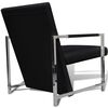 vidaXL Fauteuils lot de 2 avec cadre chromé noir similicuir