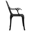 vidaXL Chaises de jardin lot de 4 Aluminium coulé Noir