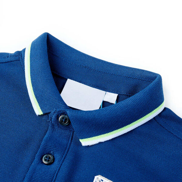 Polo pour enfants bleu fonc&eacute; 116