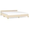 vidaXL Cadre de lit sans matelas cr&egrave;me 160x200 cm tissu
