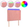 vidaXL T&ecirc;te de lit &agrave; LED Rose 93x16x118/128 cm Velours