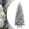 vidaXL Sapin de No&euml;l artificiel avec 300 LED avec support Blanc 210 cm