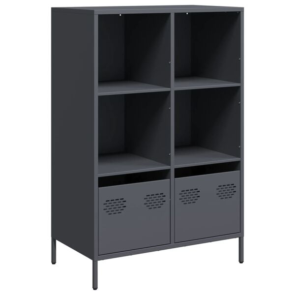 vidaXL Buffet haut anthracite 68x39x103,5 cm acier