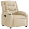 vidaXL Fauteuil inclinable &eacute;lectrique Cr&egrave;me Tissu