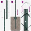 vidaXL Cl&ocirc;ture avec poteau Vert 1,6 x 25 m Acier et PVC
