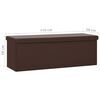 vidaXL Banc de rangement pliable Marron PVC