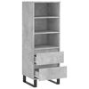 vidaXL Buffet haut Gris b&eacute;ton 40x36x110 cm Bois d'ing&eacute;nierie
