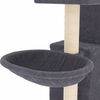 vidaXL Arbre &agrave; chat avec griffoirs en sisal Gris fonc&eacute; 83 cm