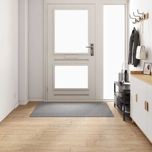 vidaXL Tapis Couloir Gris clair 100 x 150 cm 100% Polypropyl&egrave;ne