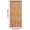 vidaXL Rideau anti-mouches ocre et blanc 90x200 cm chenille