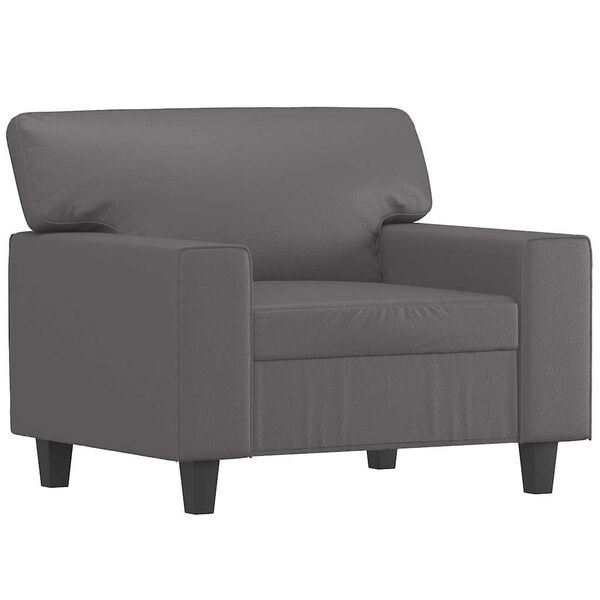 vidaXL Fauteuil Gris 60 cm Similicuir