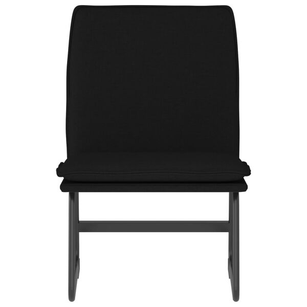 vidaXL Chaise longue Noir 52x75x76 cm Tissu