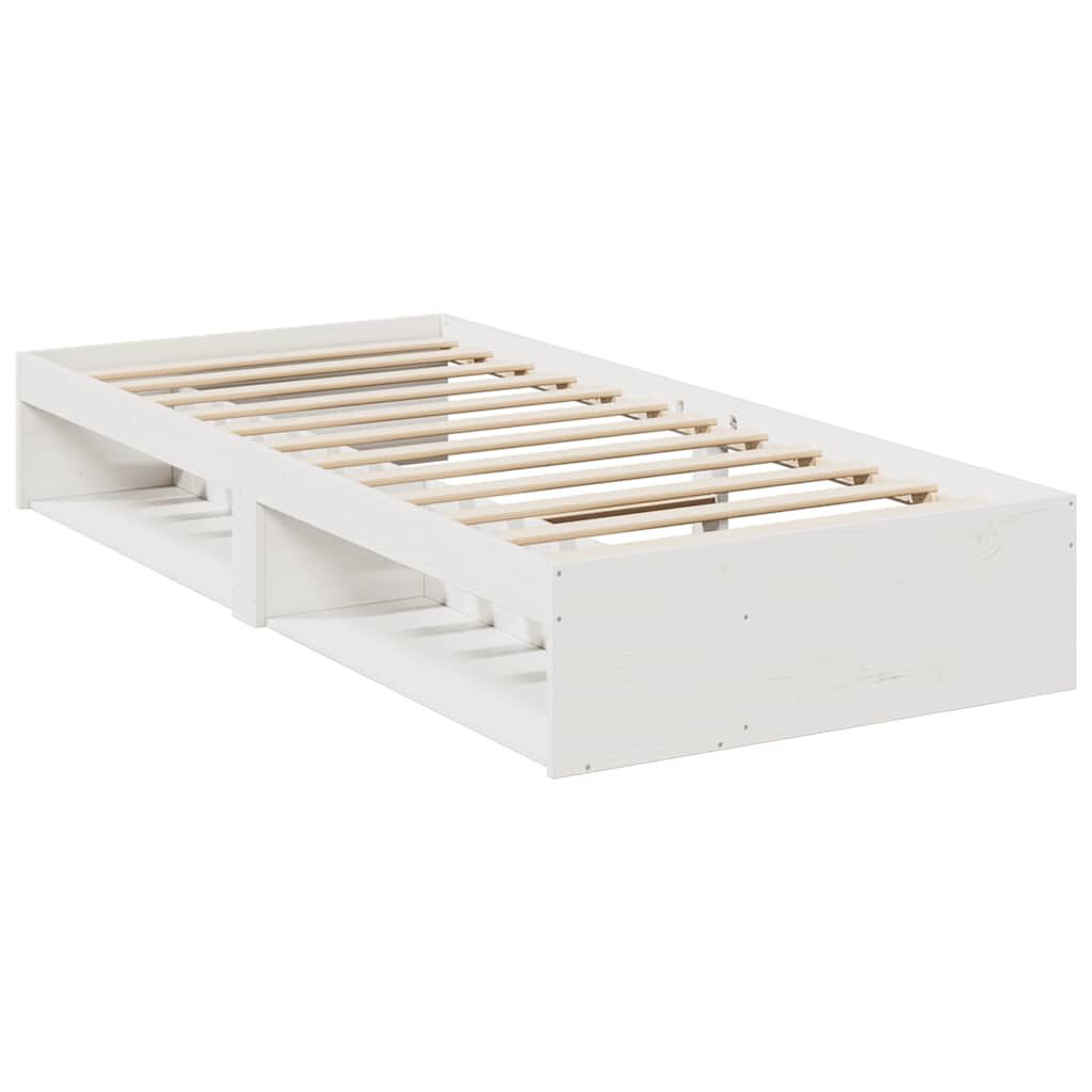 vidaXL Lit de jour sans matelas blanc 100x200 cm bois de pin massif