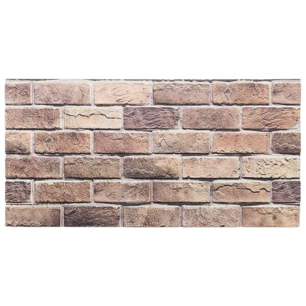 vidaXL Panneaux muraux 10 pcs Marron et gris 100 x 50 cm Mousse EPS