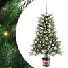 vidaXL Sapin de No&euml;l avec 150 LED avec support Vert 90 cm PE