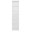 vidaXL Armoire &agrave; CD Blanc brillant 21x20x88 cm Bois d'ing&eacute;nierie