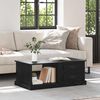 vidaXL Table basse Ch&ecirc;ne noir 90 x 50 x 35 cm Bois d'ing&eacute;nierie