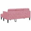 vidaXL Ensemble de Canap&eacute;s avec coussin 2 pcs Rose Polyester
