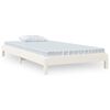 vidaXL Lit empilable sans matelas blanc 90x190 cm bois de pin massif