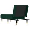 vidaXL Chaise longue vert fonc&eacute; velours