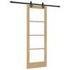 vidaXL Porte coulissante ORKDAL Naturel et Noir 73,5 x 198,5 cm