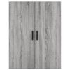 vidaXL Buffet haut Sonoma gris 69,5x34x180 cm Bois d'ing&eacute;nierie