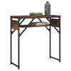 vidaXL Table console avec étagère chêne fumé 75x30x75 cm