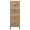 vidaXL Commode 30x30x90 cm Bois massif de teck