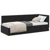 vidaXL Cadre de lit d'angle Noir 80 x 200 cm Velours
