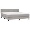 vidaXL Sommier &agrave; lattes de lit avec matelas Gris clair 160x200cm Tissu