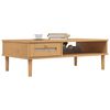vidaXL Table basse SENJA aspect rotin marron 100x55x33 cm bois massif