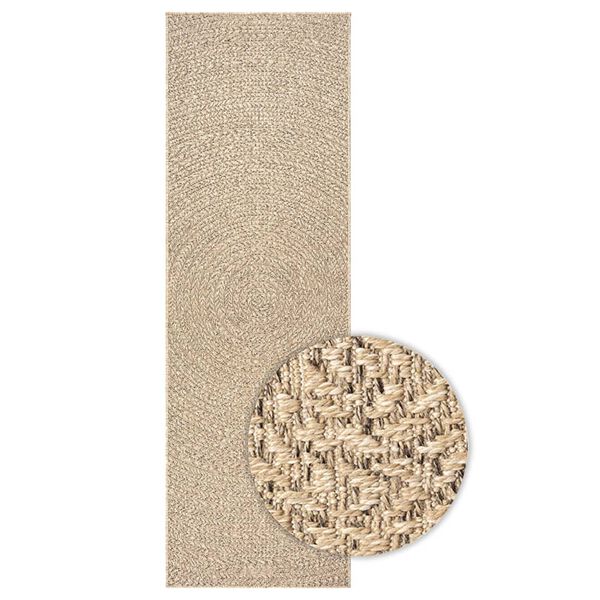 vidaXL Tapis ZIZUR 80x200 cm aspect de jute int&eacute;rieur et ext&eacute;rieur