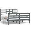 vidaXL Cadre de lit sans matelas gris bois massif 150x200 cm