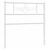 vidaXL T&ecirc;te de lit de remplacement m&eacute;tal blanc 75 cm