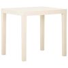 vidaXL Table de jardin Blanc 79x65x72 cm Plastique