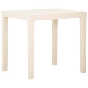 vidaXL Table de jardin Blanc 79x65x72 cm Plastique