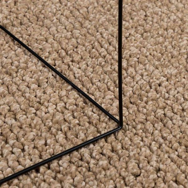 vidaXL Tapis de surface Rond HUARTE Naturel &Oslash; 120 CM Polyester