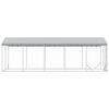vidaXL Chenil d'ext&eacute;rieur pour chiens avec toit argent&eacute; 3x7,5x2,5 m
